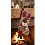 MagicHome karácsonyi dekoráció, Mikulás zokni, 50 cm