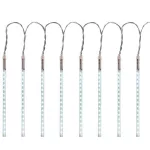 Fényfüggöny, MagicHome Vianoce, Jégcsap, 240 LED, hidegfehér, kültéri, vízesés hatás, 8 jégcsappal, 2,5 m lánc, 230 V 50 Hz