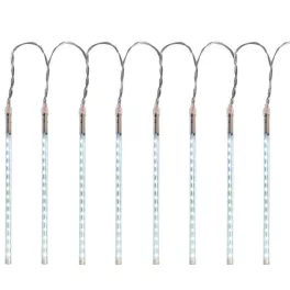  Fényfüggöny, MagicHome Vianoce, Jégcsap, 240 LED, hidegfehér, kültéri, vízesés hatás, 8 jégcsappal, 2,5 m lánc, 230 V 50 Hz