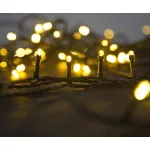 LED fényfüzér, MagicHome Vianoce Serpens, 100 LED, 10 m, melegfehér, 8 funkció memóriával, kültéri, IP44, 230 V 50 Hz, adapterrel, sötétzöld kábel