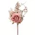 Ág MagicHome Karácsony, rózsával, rózsaarany, 26 cm