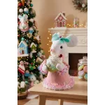 MagicHome Candy Line karácsonyi dekoráció, egér, rózsaszín, 27 cm
