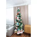 MagicHome Candy Line karácsonyi dekoráció, egér, rózsaszín, 27 cm