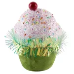 Dekoráció MagicHome Karácsony Candy Line, muffin, zöld, függő, 7x7x11 cm