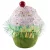 Dekoráció MagicHome Karácsony Candy Line, muffin, zöld, függő, 7x7x11 cm