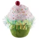 Dekoráció MagicHome Karácsony Candy Line, muffin, zöld, függő, 7x7x11 cm