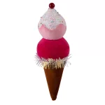 Dekoráció MagicHome Karácsony Candy Line, fagylalt, piros, függő, 16 cm