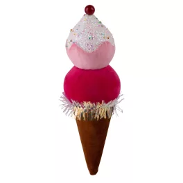   Dekoráció MagicHome Karácsony Candy Line, fagylalt, piros, függő, 16 cm