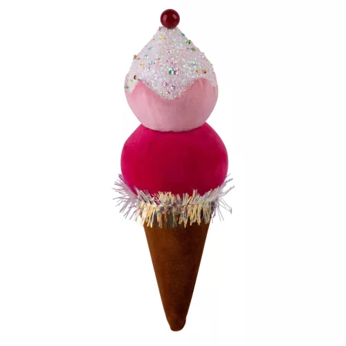 Dekoráció MagicHome Karácsony Candy Line, fagylalt, piros, függő, 16 cm