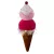 Dekoráció MagicHome Karácsony Candy Line, fagylalt, piros, függő, 16 cm