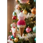 Dekoráció MagicHome Karácsony Candy Line, fagylalt, piros, függő, 16 cm