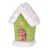 Dekoráció MagicHome Karácsony Candy Line, házikó, zöld, függő, 11x16 cm