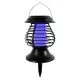 Napelemes lámpa/rovarcsapda, Strend Pro Moki 58, fekete, 13 x 31 cm, hidegfehér fény, UV LED rovarriasztó, akkumulátoros, automatikus éjszakai működés, leszúrható