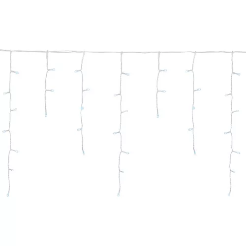 Fényfüggöny, MagicHome Vianoce Icicle, Jégcsap, 200 db LED, 5 m, 50 cm, hidegfehér, egyszerű világítás, kültéri