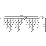 Lánc MagicHome Karácsony Icicle, 400 LED hideg fehér, MULTI CONNECT, jégcsap, egyszerű világítás, 23