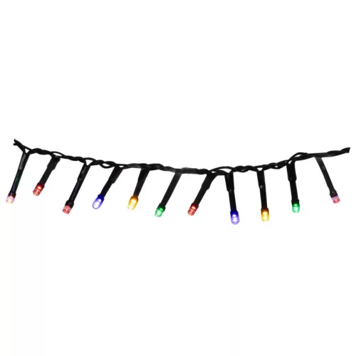 LED fényfüzér, MagicHome Vianoce Errai, 800 LED, 16 m, sokszínű, 8 fényprogram memóriával, IP44, kültéri, 230 V, 50 Hz, adapterrel, zöld kábel
