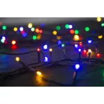LED fényfüzér, MagicHome Vianoce Errai, 800 LED, 16 m, sokszínű, 8 fényprogram memóriával, IP44, kültéri, 230 V, 50 Hz, adapterrel, zöld kábel