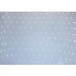 Hálós LED fényfüzér, MagicHome Vianoce Netled, 160 db LED, 2 x 1 m, hidegfehér, hálós, összekapcsolható, egyszerű világítás, fehér kábel, kültéri
