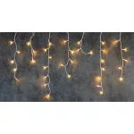 Fényfüggöny, MagicHome Vianoce, Jégcsap, 360 db LED, melegfehér, 10 m lánc, 5 m tápkábel, kültéri, IP44, 230 V, egyszerű világítás, időzítő
