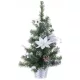 Karácsonyfa MagicHome Karácsonyi, díszített, ezüst, virág, 20 cm