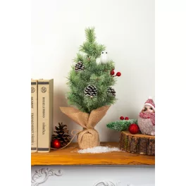   Karácsonyfa MagicHome Karácsonyi, díszített, natúr, 36 cm