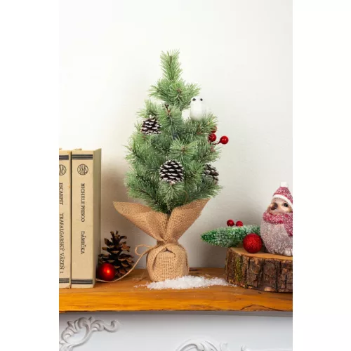 Karácsonyfa MagicHome Karácsonyi, díszített, natúr, 36 cm