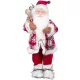MagicHome karácsonyi dekoráció, álló Mikulás, piros, 60 cm
