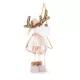 MagicHome karácsonyi dekoráció, rénszarvas tányéron, világító/villogó, 10 melegfehér LED, 50 cm