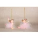 MagicHome karácsonyi dekoráció, Balerina, poligyanta, felfüggeszthető, 9 x 4 x 7,5 cm