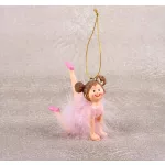 MagicHome karácsonyi dekoráció, Balerina, poligyanta, felfüggeszthető, 9 x 4 x 7,5 cm