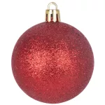 MagicHome karácsonyi gömbök, 20 db, 6 cm, piros, karácsonyfára