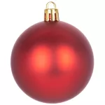 MagicHome karácsonyi gömbök, 20 db, 6 cm, piros, karácsonyfára
