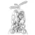 MagicHome karácsonyi gömbök, 20 db, 6 cm, ezüst, karácsonyfára