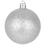 MagicHome karácsonyi gömbök, 20 db, 6 cm, ezüst, karácsonyfára