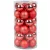 MagicHome karácsonyi gömbök, 30 db, 6 cm, piros, mix, karácsonyfára