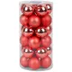 MagicHome karácsonyi gömbök, 30 db, 6 cm, piros, mix, karácsonyfára