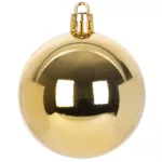 MagicHome karácsonyi gömbök, készlet, 21 db, 6 cm, arany, csúcs, karácsonyfára