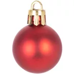 Gömbök MagicHome Karácsony, 12 db, 3 cm, piros, karácsonyfára