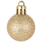 Gömbök MagicHome Karácsony, 12 db, 3 cm, arany, karácsonyfára