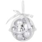 Gömbök MagicHome Karácsony, 12 db-os csomag, 3 cm, ezüst, karácsonyfára