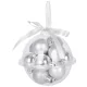 Gömbök MagicHome Karácsony, 12 db-os csomag, 3 cm, ezüst, karácsonyfára