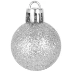 Gömbök MagicHome Karácsony, 12 db-os csomag, 3 cm, ezüst, karácsonyfára