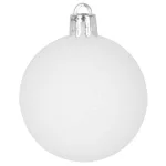 MagicHome karácsonyi gömbök, 31 db, fehér-ezüst, mix, karácsonyfára, 3-6 cm