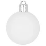 MagicHome karácsonyi gömbök, 31 db, fehér-ezüst, mix, karácsonyfára, 3-6 cm
