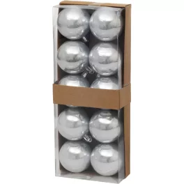   Gömbök MagicHome Karácsony, 10 db, fehér, karácsonyfára, 5 cm
