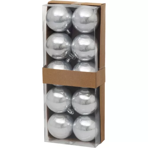 Gömbök MagicHome Karácsony, 10 db, fehér, karácsonyfára, 5 cm