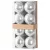 Gömbök MagicHome Karácsony, 8 db, ezüst, karácsonyfára, 7 cm