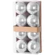 Gömbök MagicHome Karácsony, 8 db, ezüst, karácsonyfára, 7 cm