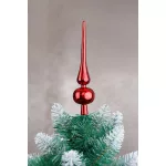 Dísz MagicHome, csúcsdísz, piros, 1 db, 25 cm, karácsonyfára, Karácsonyra