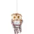 Bagoly MagicHome Karácsony, barna, havas, 19x11x5 cm